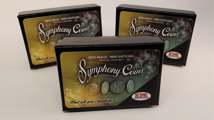 Symphony Coins (US Quarter) Gimmicks and Online Instructions by RPR Magic Innovations - Trick