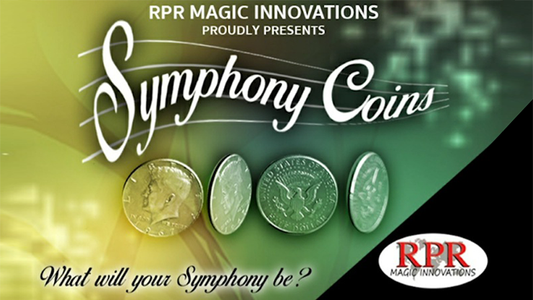 Symphony Coins (US Quarter) Gimmicks and Online Instructions by RPR Magic Innovations - Trick - Wizard Magic Shop
