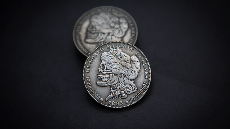 MORGAN SKULL HEAD COIN by Men Zi  Magic