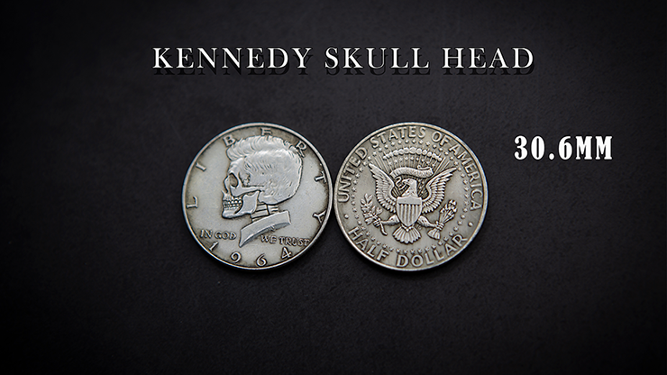 KENNEDY SKULL HEAD COIN by Men Zi  Magic