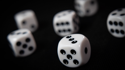 NON GIMMICKED DICE 6 PACK/WHITE by Tony Anverdi - Trick