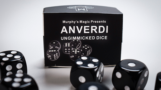 NON GIMMICKED DICE 6 PACK/BLACK by Tony Anverdi - Trick - Wizard Magic Shop