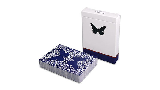 Butterfly Playing Cards Marked (Blue) 3rd Edition by Ondrej Psenicka alternate view - Wizard Magic Shop