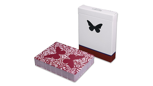 Butterfly Playing Cards Marked (Red) 3rd Edition by Ondrej Psenicka alternate view - Wizard Magic Shop