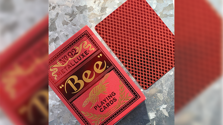 Naipes Bee Red MetalLuxe de US Playing Card