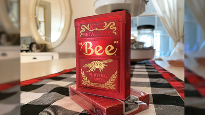 Naipes Bee Red MetalLuxe de US Playing Card