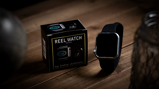 REEL WATCH - Stainless with black band smart watch (KEVLAR) by Uday Jadugar - Trick - Wizard Magic Shop