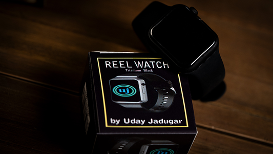 REEL WATCH Titanium Black with black band smart watch (KEVLAR) by Uday Jadugar - Trick - Wizard Magic Shop