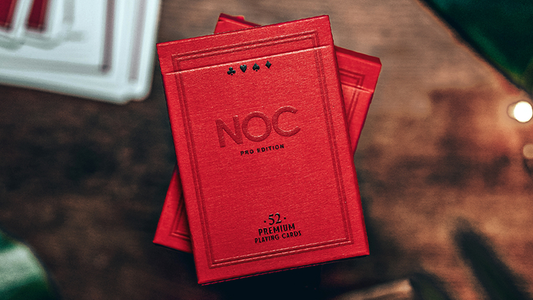 NOC Pro 2021 (Burgundy Red) Playing Cards - Wizard Magic Shop