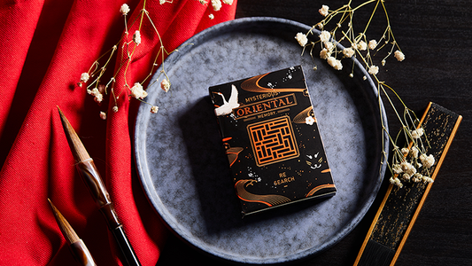 Oriental Memory Black playing Cards - Wizard Magic Shop