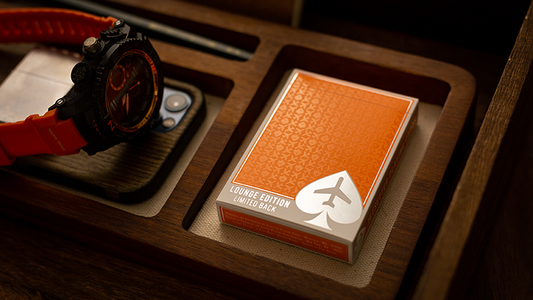 Lounge Edition in Hangar (Orange) with Limited Back by Jetsetter Playing Cards - Wizard Magic Shop