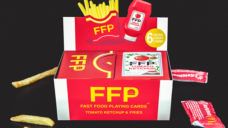 Naipes combinados de salsa de tomate y papas fritas (1/2 ladrillo) de Fast Food Playing Cards 