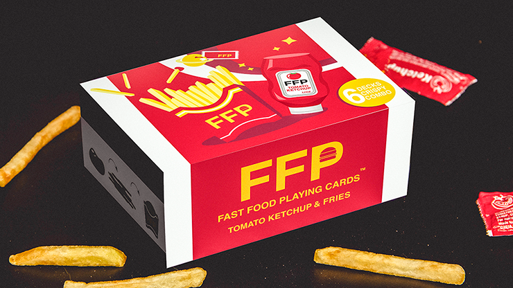 Naipes combinados de salsa de tomate y papas fritas (1/2 ladrillo) de Fast Food Playing Cards 