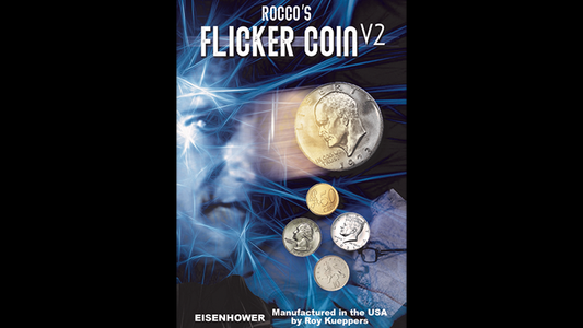 FLICKER COIN V2 (Eisenhower) by Rocco - Trick - Wizard Magic Shop