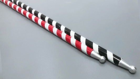 The Ultra Cane (Appearing / Metal) Red/ White Stripe by Bond Lee alternate view - Wizard Magic Shop
