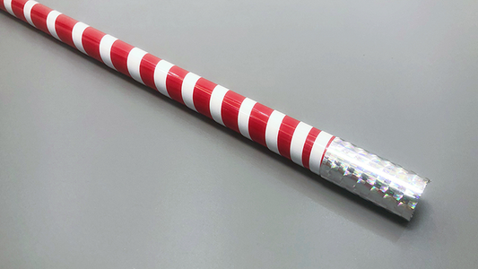 The Ultra Cane (Appearing / Metal) Red/ White Stripe by Bond Lee - Wizard Magic Shop
