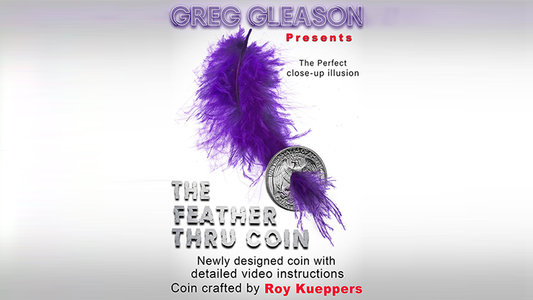 Feather Thru Coin (Quarter) by Roy Kueppers - Trick - Wizard Magic Shop