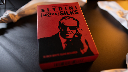 Slydini's Knotted Silks (White / 18 Inch) by Slydini & Murphy's Magic - Trick - Wizard Magic Shop