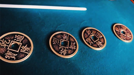 Silver Chinese Coins Set by Lion Miracle - Trick alternate view - Wizard Magic Shop