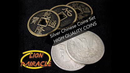 Monedas chinas de plata fijadas por Lion Miracle - Truco 