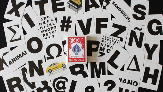 Bicycle Special LETTERS Red Playing Cards (plus 10 Online Effects) - Wizard Magic Shop
