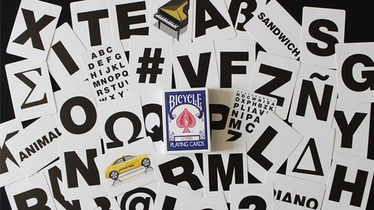 Bicycle Special LETTERS Blue Playing Cards (plus 10 Online Effects) - Wizard Magic Shop