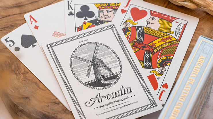 The Windmill Back (Azure Blue Edition) Playing Cards