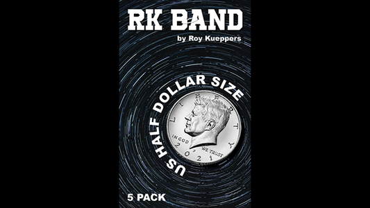 RK Bands Half Dollar Size For Flipper coins (5 per package) - Trick - Wizard Magic Shop