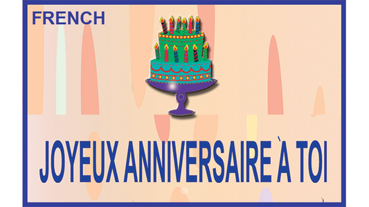 HAPPY BIRTHDAY TORN AND RESTORED (French) 25 PK. by Uday's Magic World - TRICK - Wizard Magic Shop