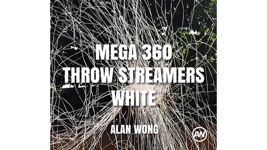 MEGA 360 Throw Streamers WHITE by Alan Wong - Trick - Wizard Magic Shop