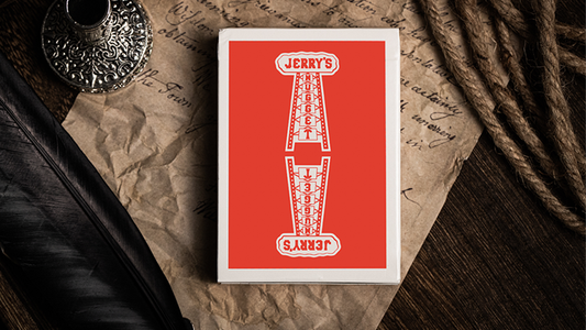 Jerry's Nugget (Atomic Red) Marked Monotone Playing Cards - Wizard Magic Shop