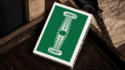 Jerry's Nugget (Felt Green) Marked Monotone Playing Cards - Wizard Magic Shop