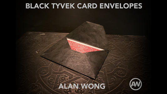 Black Tyvek Card Envelopes (10 pk) by Alan Wong - Trick - Wizard Magic Shop