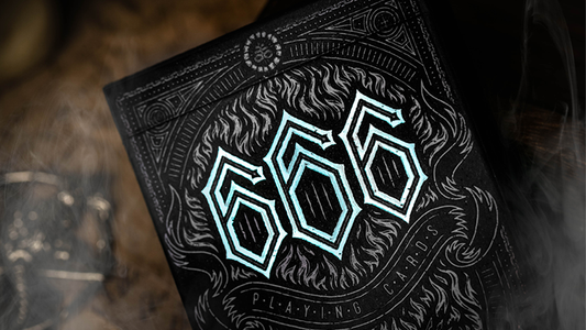 Cartes à jouer 666 V4 (cyan) par Riffle Shuffle 