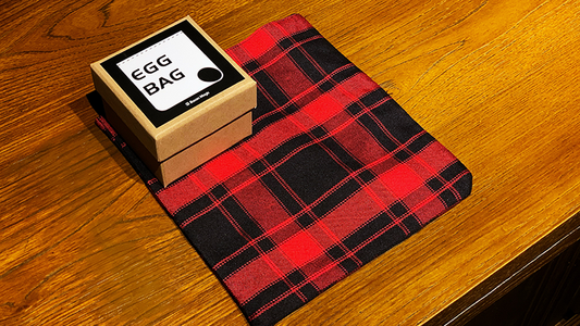 EGG BAG RED PLAID by Bacon Magic - Trick alternate view - Wizard Magic Shop
