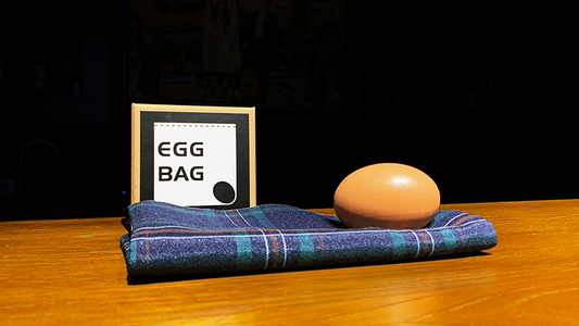 EGG BAG BLUE PLAID by Bacon Magic - Trick - Wizard Magic Shop