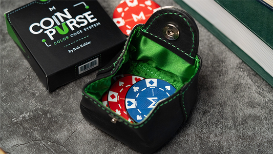 COLOR CODE COIN PURSE GREEN by Bob Kohler - Trick - Wizard Magic Shop