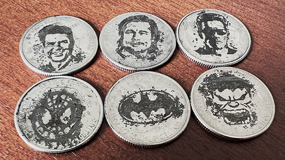 COiN ARTIST Quarter Super Hero/Celebrity (6 monedas por paquete) de Mark Traversoni e iNFiNiTi 