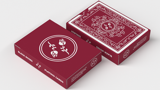 Black Roses Edelrot Playing Cards (Fully Marked) - Wizard Magic Shop