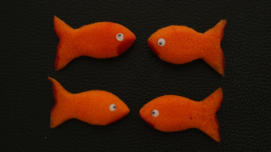 Sponge Emoji GOLDFISH (4PK.) by Andy Amyx- Trick alternate view - Wizard Magic Shop