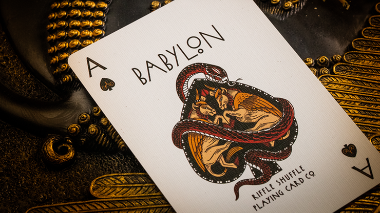 Cartes à jouer Babylon (Ruby Red) par Riffle Shuffle 