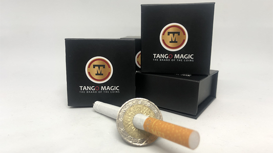 Pen or Cigarette Thru 2 Euros by Tango (E0012) - Trick - Wizard Magic Shop