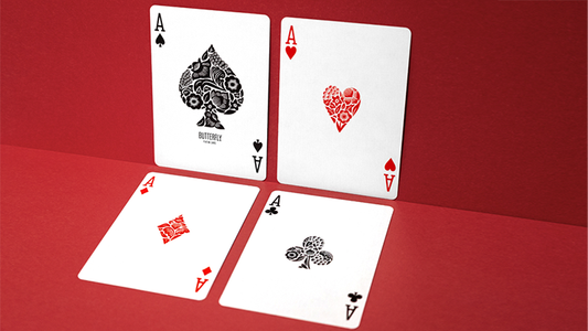Butterfly Worker Marked Playing Cards (Red) by Ondrej Psenicka alternate view - Wizard Magic Shop