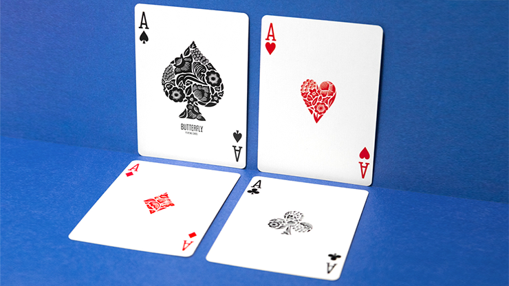 Butterfly Worker Marked V2 Playing Cards (Blue) by Ondrej Psenicka