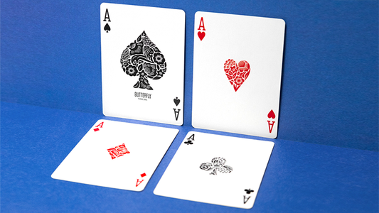 Butterfly Worker Marked V2 Playing Cards (Blue) by Ondrej Psenicka alternate view - Wizard Magic Shop