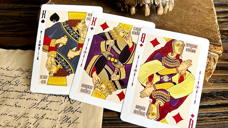 Shakespeare (Burgundy) Playing Cards