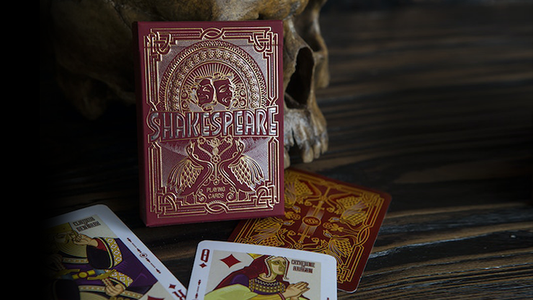 Shakespeare (Burgundy) Playing Cards - Wizard Magic Shop