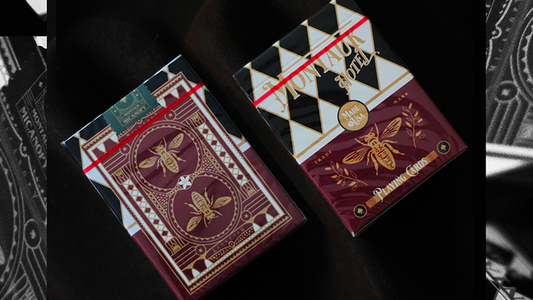 Montauk Hotel Burgundy Playing Cards by Gemini - Wizard Magic Shop