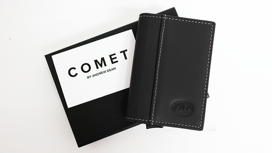 Comet Black Leather Silver Shell (Gimmicks and Online Instruction) by Andrew Dean - Trick - Wizard Magic Shop