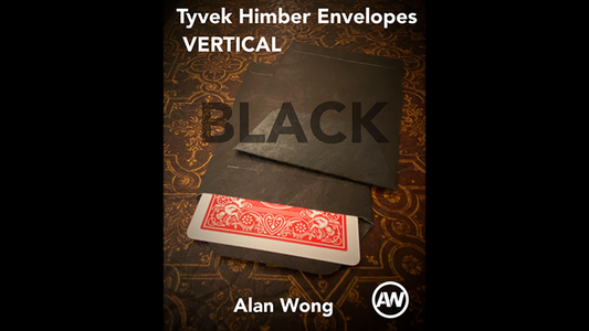 Tyvek VERTICAL Himber Envelopes BLACK (12 pk.) by Alan Wong - Trick - Wizard Magic Shop